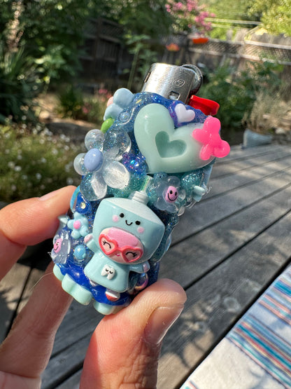 Baby Blue Ooze Lighter Case